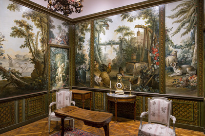 France, Paris, Marais district, Carnavalet Museum, the Demarteau salon painted mainly by François Boucher