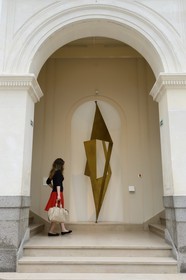 France, Ille-et-Vilaine, Rennes, Museum of Fine Arts (MBAR), brass sculpture structure by Francis Pellerin (1956)