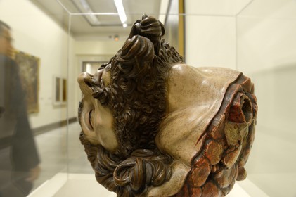 Spain, Andalusia, Seville, Museum of Fine Arts, Head of John the Baptist (1591) by artist Gaspar Nunez Delgado