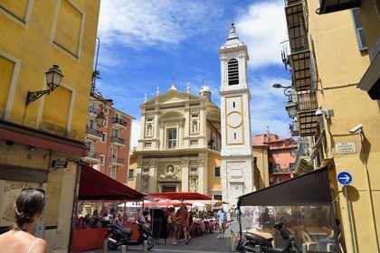 France, Alpes-Maritimes (06), Nice, quartier du Vieux Nice, Cathédrale Sainte-Réparate et la place Rossetti