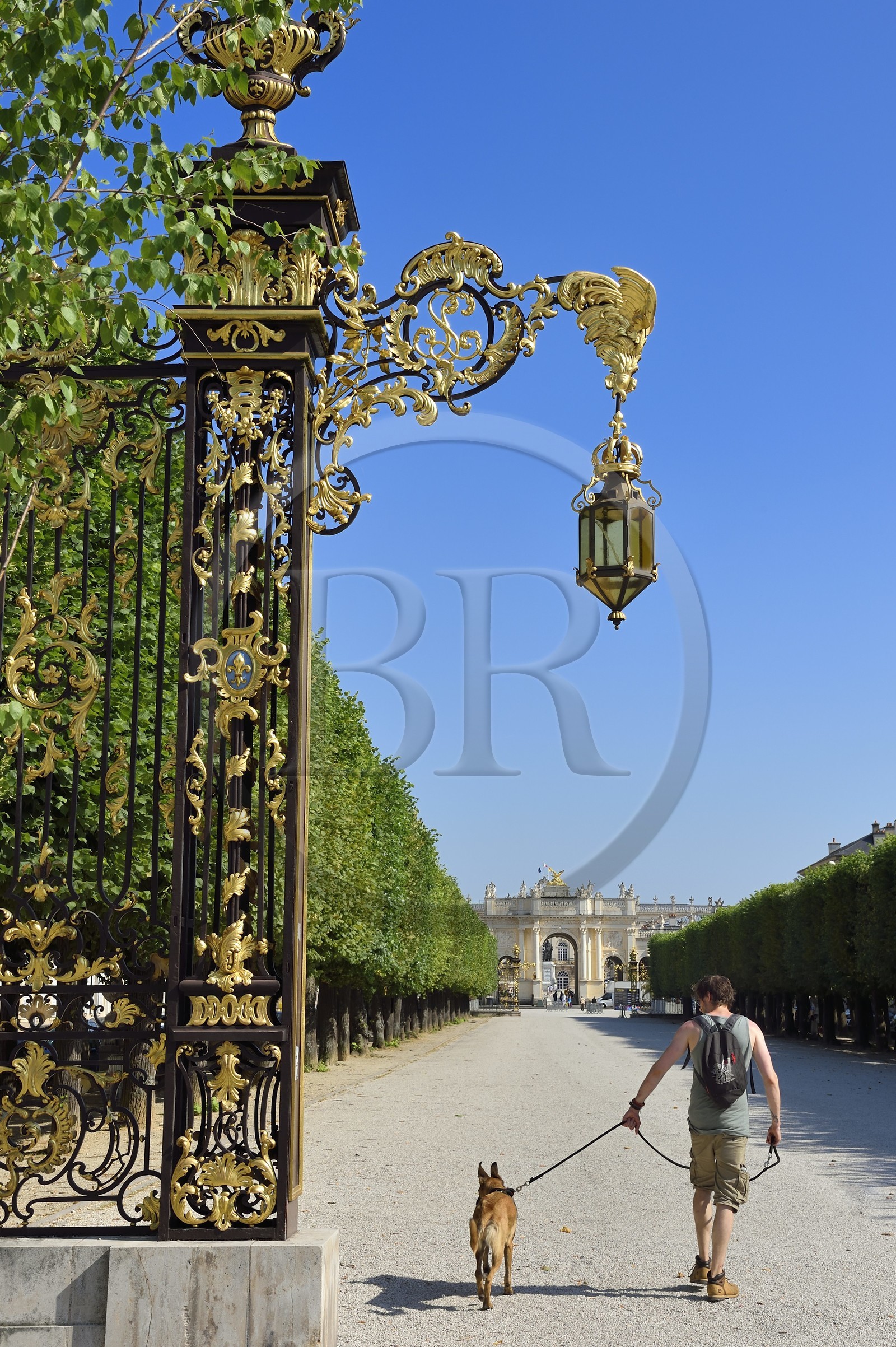 France, Meurthe et Moselle (54), Nancy, Place de la Carrière et l'Arc de Triomphe (la Porte Héré), classés Patrimoine Mondial de l'UNESCO