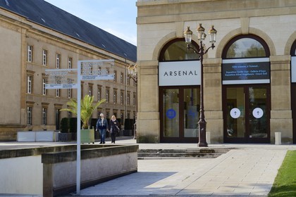 France, Moselle, Metz, the auditorium of the Arsenal rehabilitated and refurbished by architect Ricardo Bofill