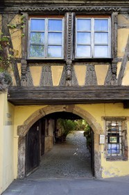 France, Bas Rhin, Strasbourg, old town listed as World Heritage by UNESCO, half timbering houses on quai des Batelliers in Krutenau District