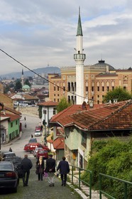 Bosnia and Herzegovina, Sarajevo, Veliki Alifakovac street and the National and University Library