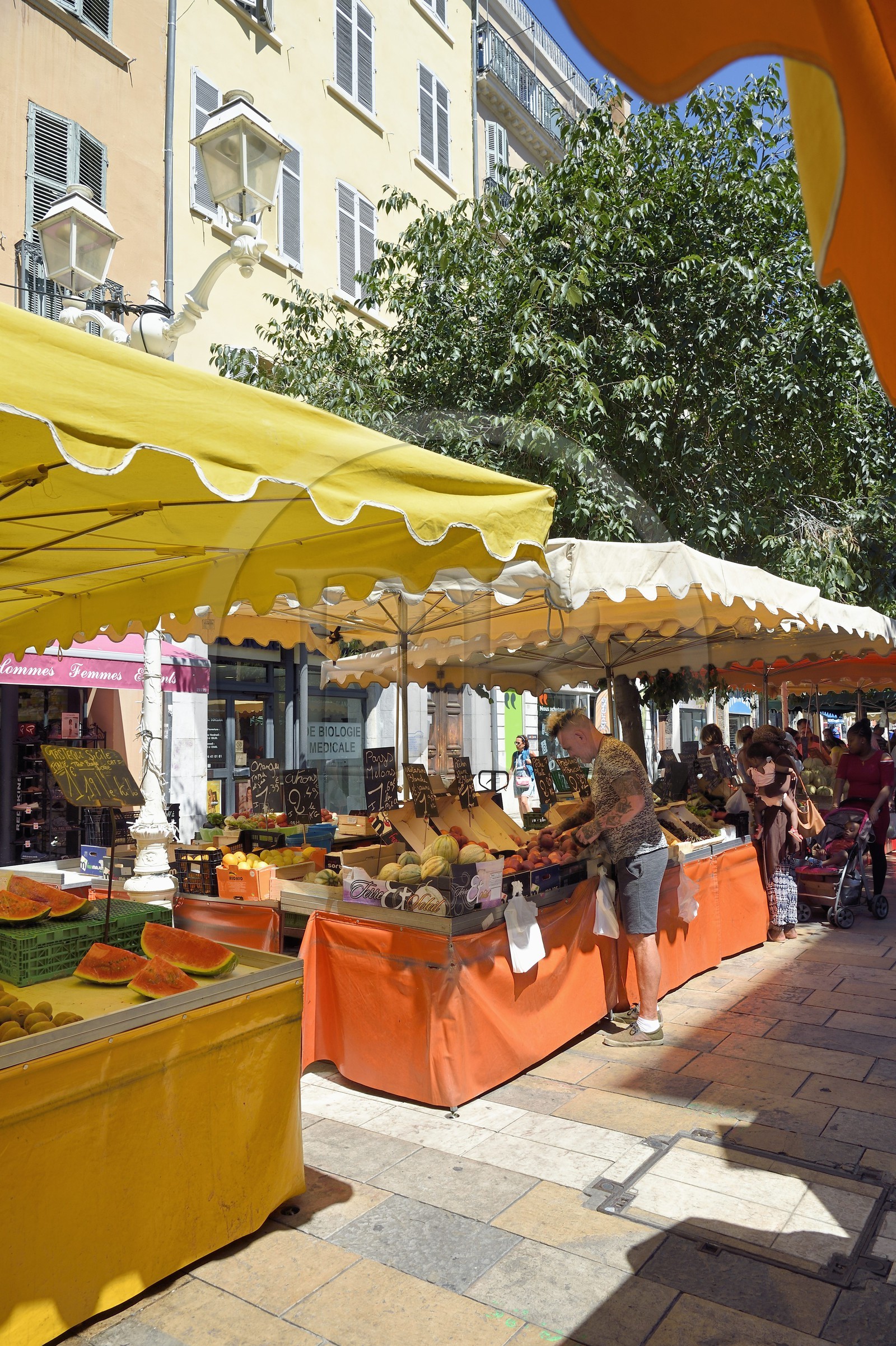 France, Var (83), Toulon, le marché du Cours Lafayette