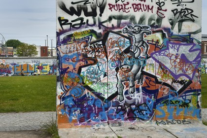Allemagne, Berlin, Friedrichshain-Kreuzberg, East Side Gallery, le mur