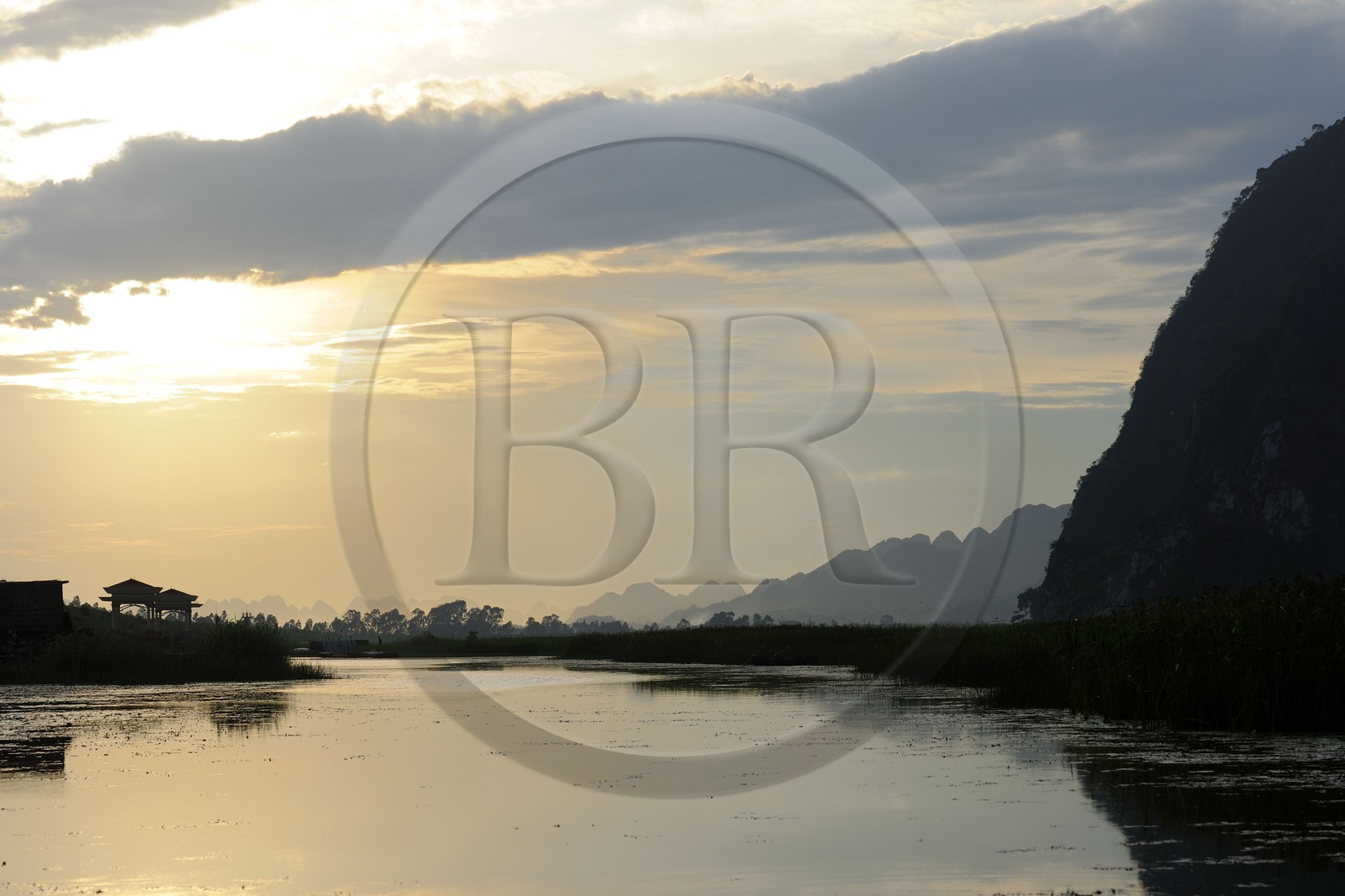 Vietnam, province de Ninh Binh, région surnommée la baie d'Halong terrestre, réserve naturelle de Van Long et ses paysages karstiques