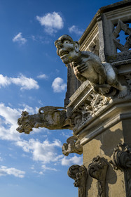 France, Nièvre, Nevers, Saint Cyr et Sainte Julitte cathedral, 16th century gargoyles at the top of the Bohier tower