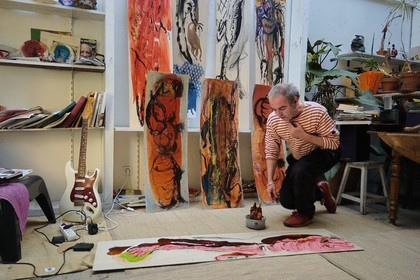 France, l'artiste peintre Michel Pelloille