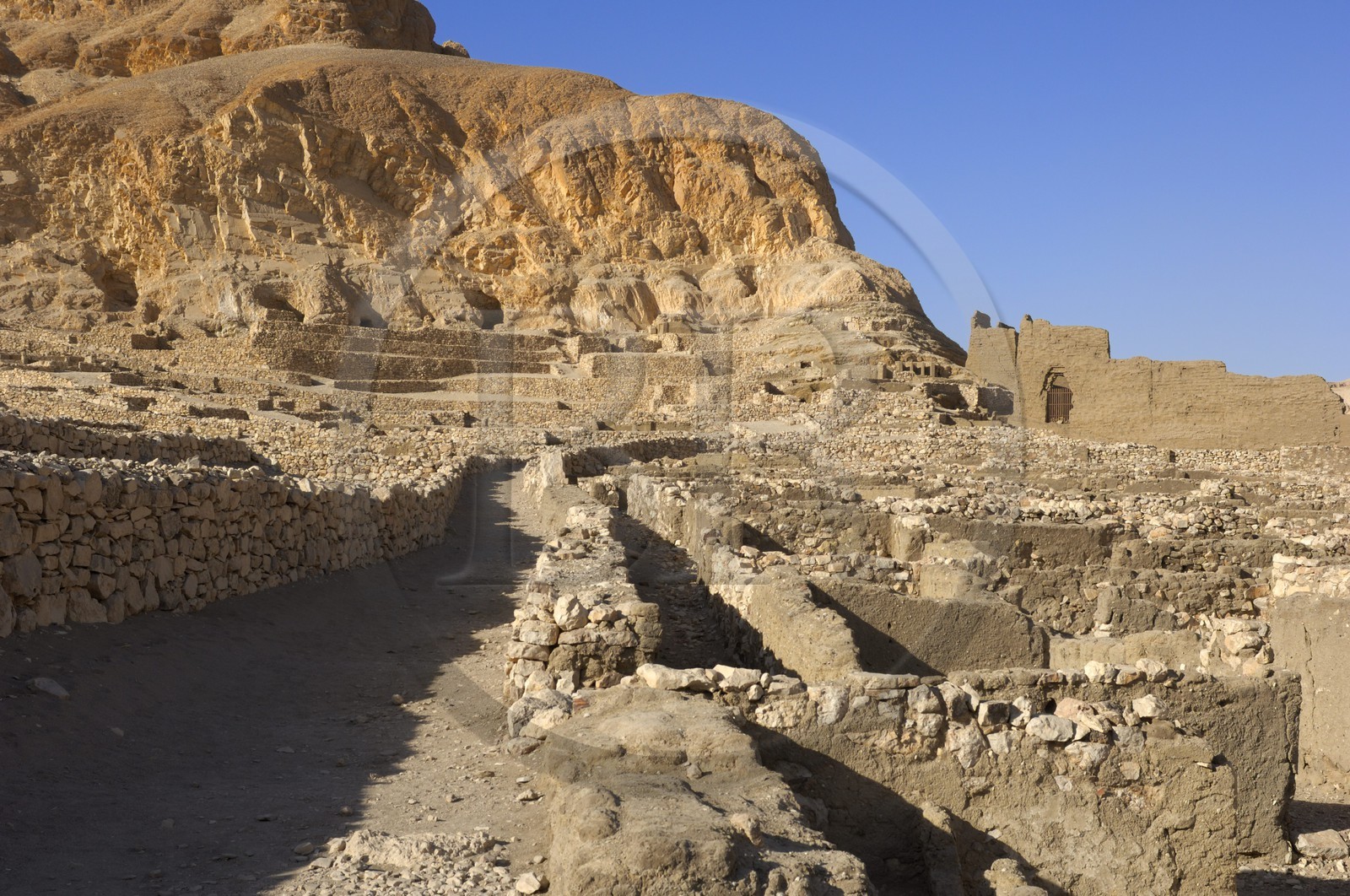 Egypt, Upper Egypt, Nile Valley, surroundings of Luxor, West bank, Thebes Necropolis listed as World Heritage by UNESCO,  Deir el-Medina, the Craftsmen valley