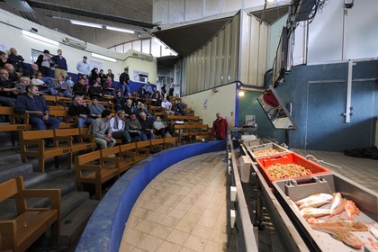 France, Herault, Sete, the fish auction market, the first fish auction computerised of France