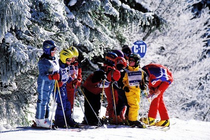 France, Haute Savoie, les Portes du soleil (doors of the sun) area wintertime, Morzine ski resort