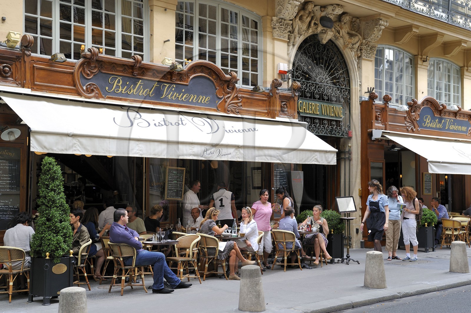 France, Paris (75), Galerie Vivienne, le Bistrot Vivienne