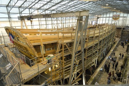 France, Charente-Maritime (17), Rochefort, le quartier de l'Arsenal, le chantier de l'Hermione