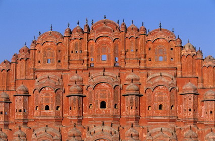 India, Rajasthan State, Jaipur, the City Palace, the Hawa Mahal also called Wind Palace