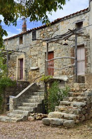 France, Corse du Sud, Cargese region, former farmhouse in the hamlet of Rundulinu in Paomia