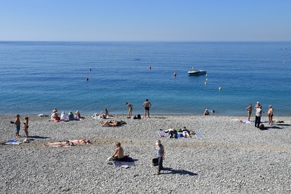 France, Alpes-Maritimes (06), Nice, la plage de la Promenade des Anglais
