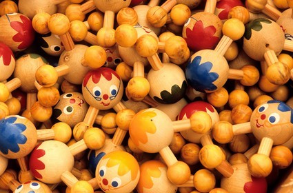 France, Jura, Moirans-en-Montagne, traditional manufacture of wooden dolls and puppets (Chaliluce company)