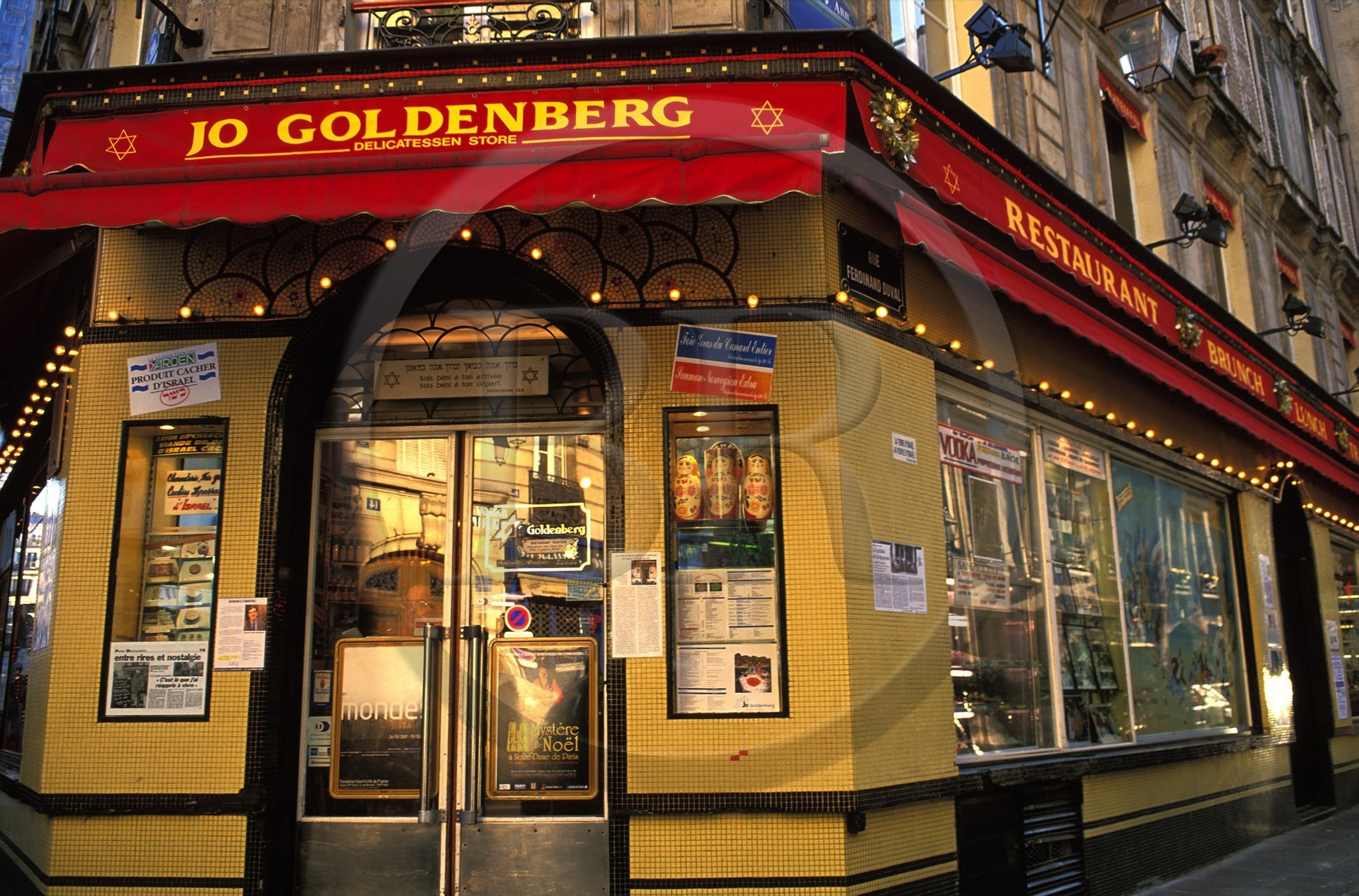 France, Paris (75), quartier du Marais, le restaurant juif Goldenberg, rue des Rosiers