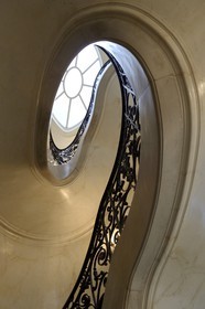 France, Alpes Maritimes, Cannes, the Villa La Californie where Picasso lived, today renamed the Pavillon de Flore by Marina Picasso, the main staircase