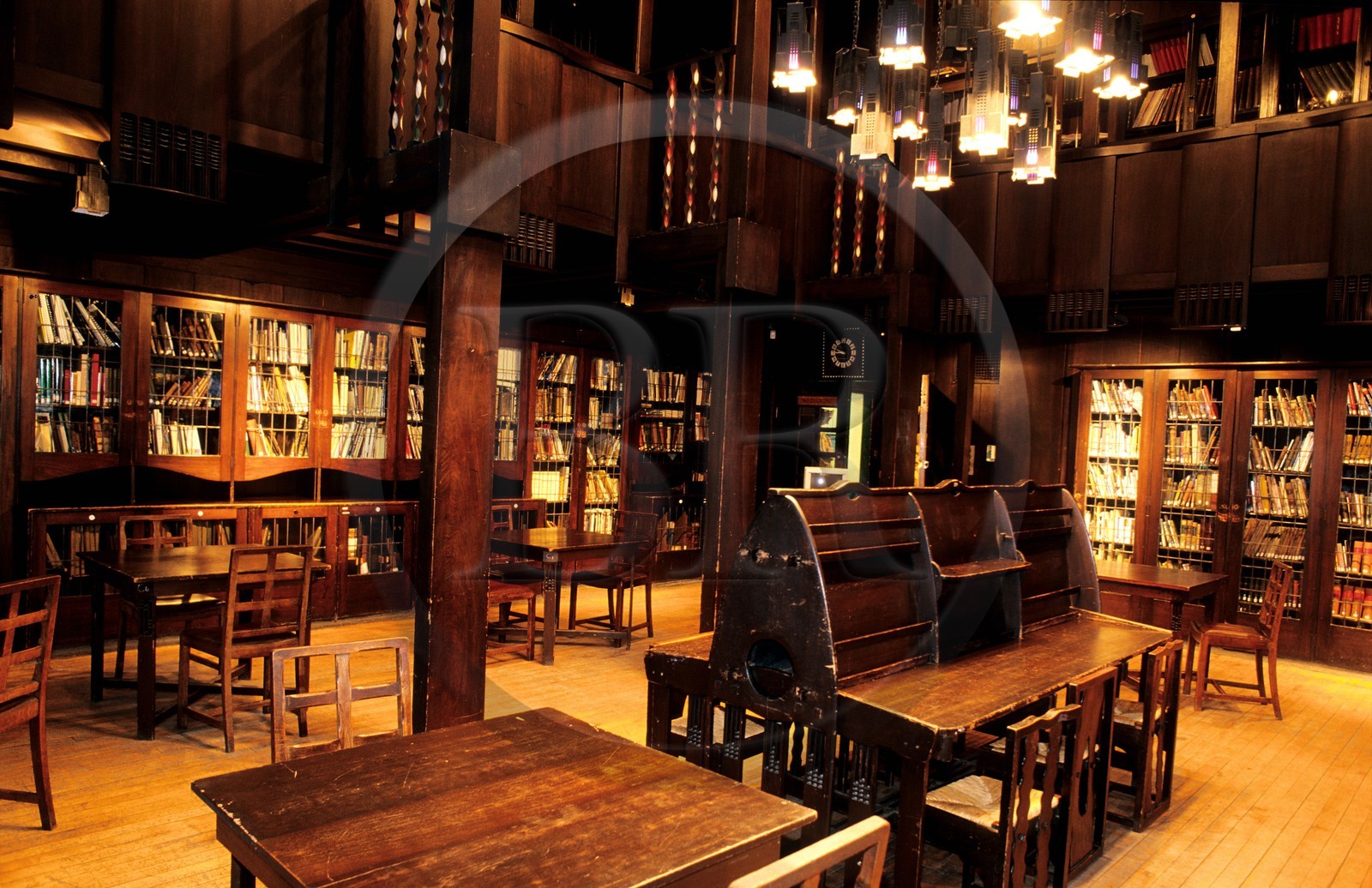 Royaume-Uni, Ecosse, Glasgow, Bibliothèque de l' école des Beaux Arts (School of Art) dessinée par Mackintosh