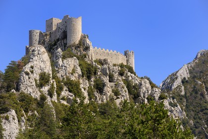 France, Aude, Cathar castle of Puilaurens