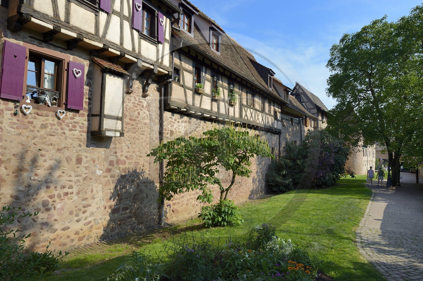 France, Haut-Rhin (68), Riquewihr, labellisé Les Plus Beaux Villages de France, les anciens remparts occidentaux