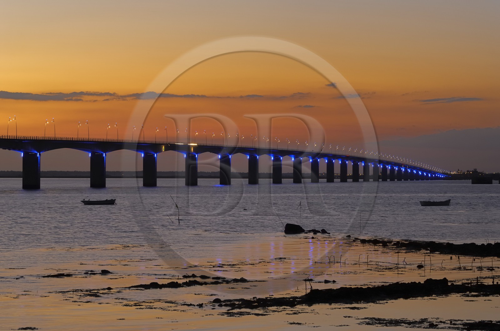 France, Charente-Maritime (17), Ile d'Oléron, le pont viaduc d'Oléron