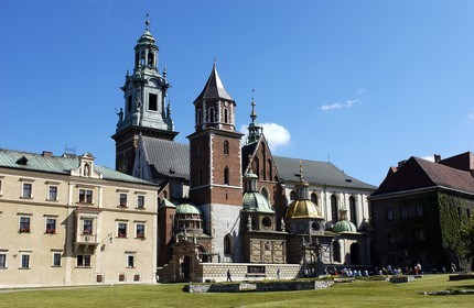 Poland, Lesser Poland region, Krakow, the cathedral in the enclosure of the royal castle on the hill of Wawel