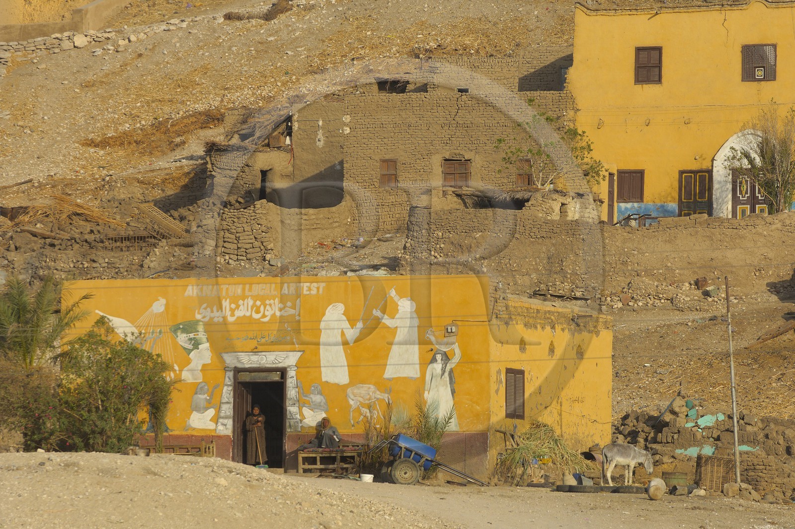 Egypte, Louxor, rive ouest, NÈcropole ThÈbaine, village de El-Gourna