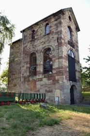 France, Moselle, Stiring-Wendel, the Sainte-Marthe mine shaft, dated 1849-1852, is one of the oldest surviving masonry headframe structures in France