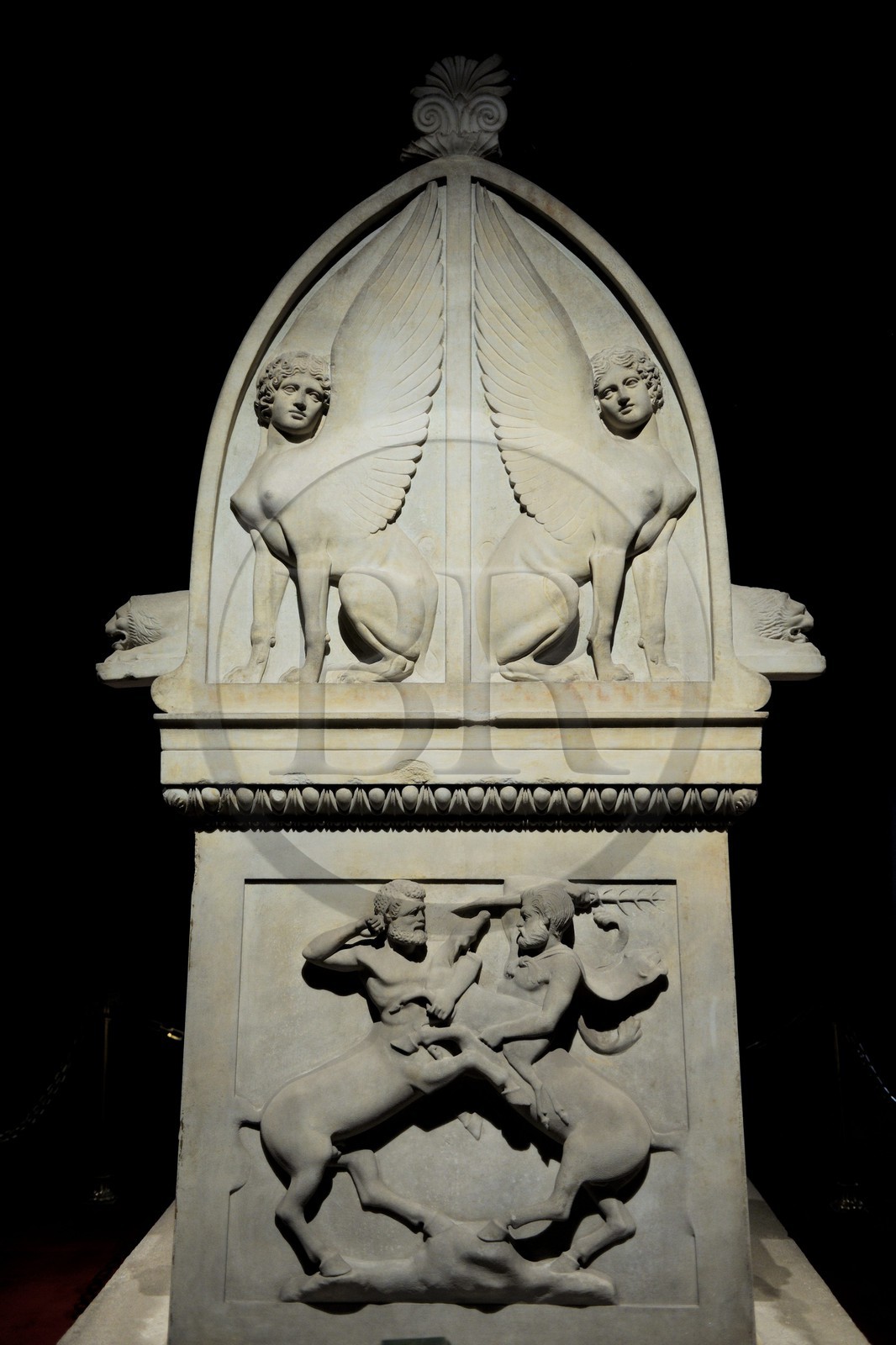 Turquie , Istanbul, centre historique classé Patrimoine Mondial de l'UNESCO, Musées archéologiques d'Istanbul dans les dépendances du Palais de Topkapi, sarcophage lycian du fin du Ve siècle avant JC