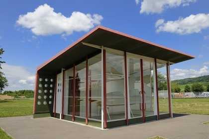 Germany, South Baden, Weil am Rhein near Basel, Vitra, gas station by the architect Jean Prouve (1950)