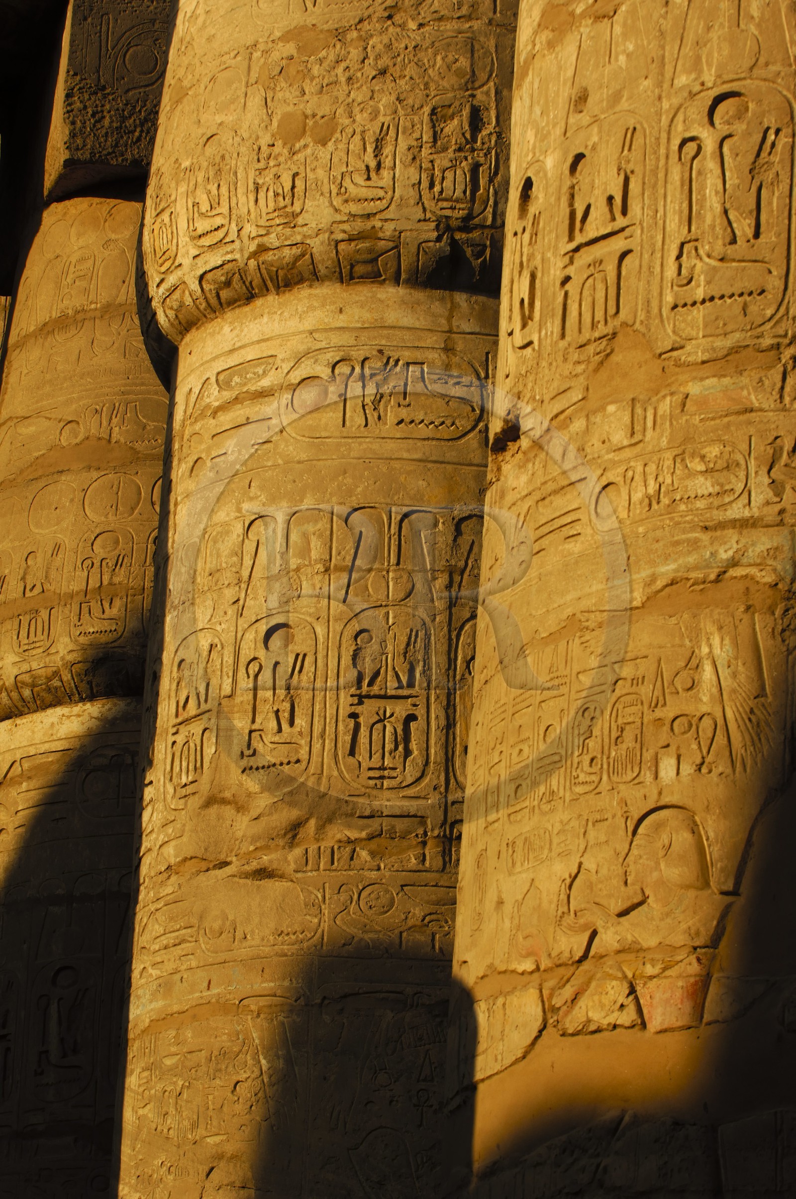 Egypte, Haute Egypte, vallée du Nil, Louxor, Karnak, classé Patrimoine Mondial de l'UNESCO, Grande Salle Hypostyle