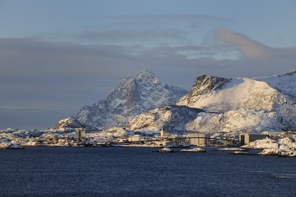 Norvège, Nordland, Îles Lofoten, le port de Svolvaer