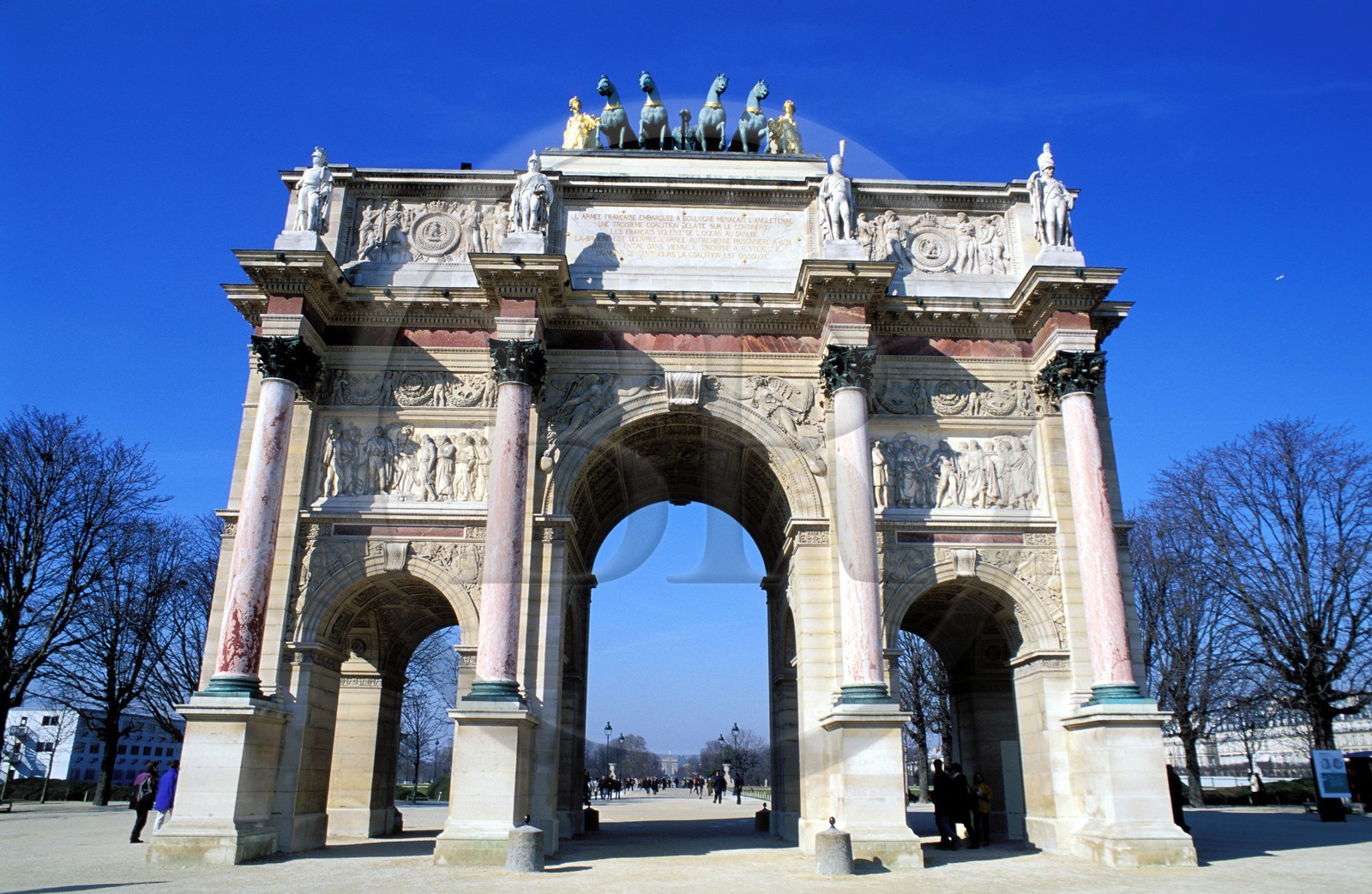 France, Paris (75), Arc de Triomphe du Carrousel face au Louvre