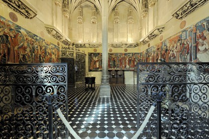 France, Paris (75), musée du Moyen-Age, ancien hôtel de Cluny, la chapelle gothique du 15ème siècle