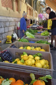 France, Alpes-Maritimes, Menton, municipal covered market, Menton lemons