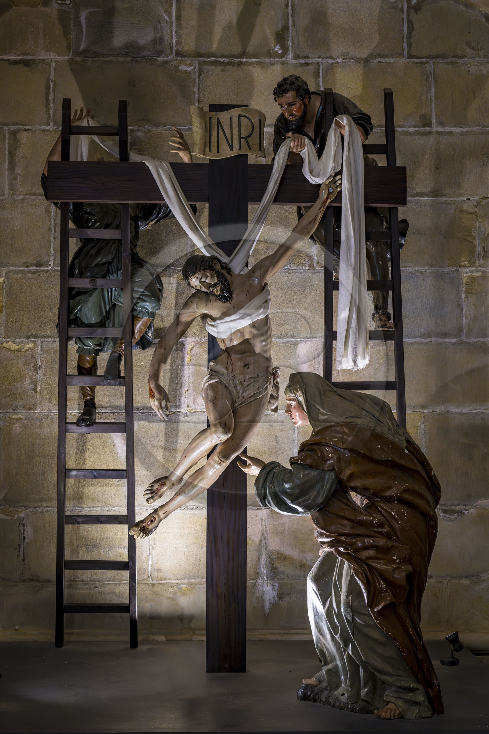 Espagne, province du Guipuscoa (Gipuzkoa), Saint-Sébastien (Donostia), Basilique Sainte-Marie du Chœur (Basilica de Nuestra Senora del Coro), la Descente de croix