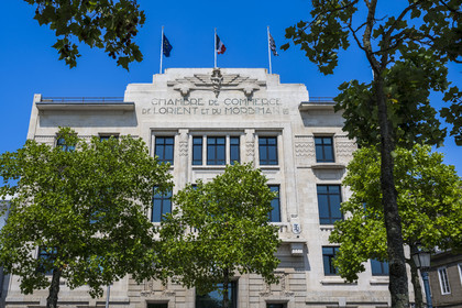 France, Morbihan (56), Lorient, batiment de la CCI chambre de commerce et d'industrie de style art déco (1931)