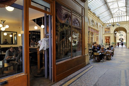France, Paris (75), Galerie Vivienne, le Bistrot Vivienne