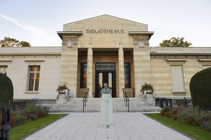 France, Marne, Reims, the Carnegie Library in Art Nouveau style