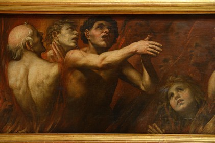 Espagne, Andalousie, Séville, Musée des beaux-arts,l es âmes du Purgatoire (1636) d'Alonso Cano