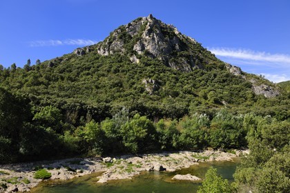 France, Hérault (34), les Gorges de l'Hérault entre Saint-Martin-de-Londres et Saint-Guilhem-le-Désert