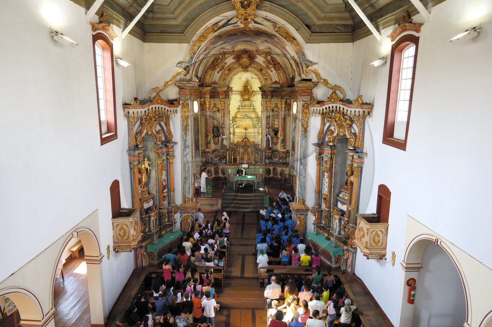 Brésil, Etat du Minas Gerais, ville de Serro, igreja de Nossa Senhora do Carmo (Route de l'or, Estrada Real)
