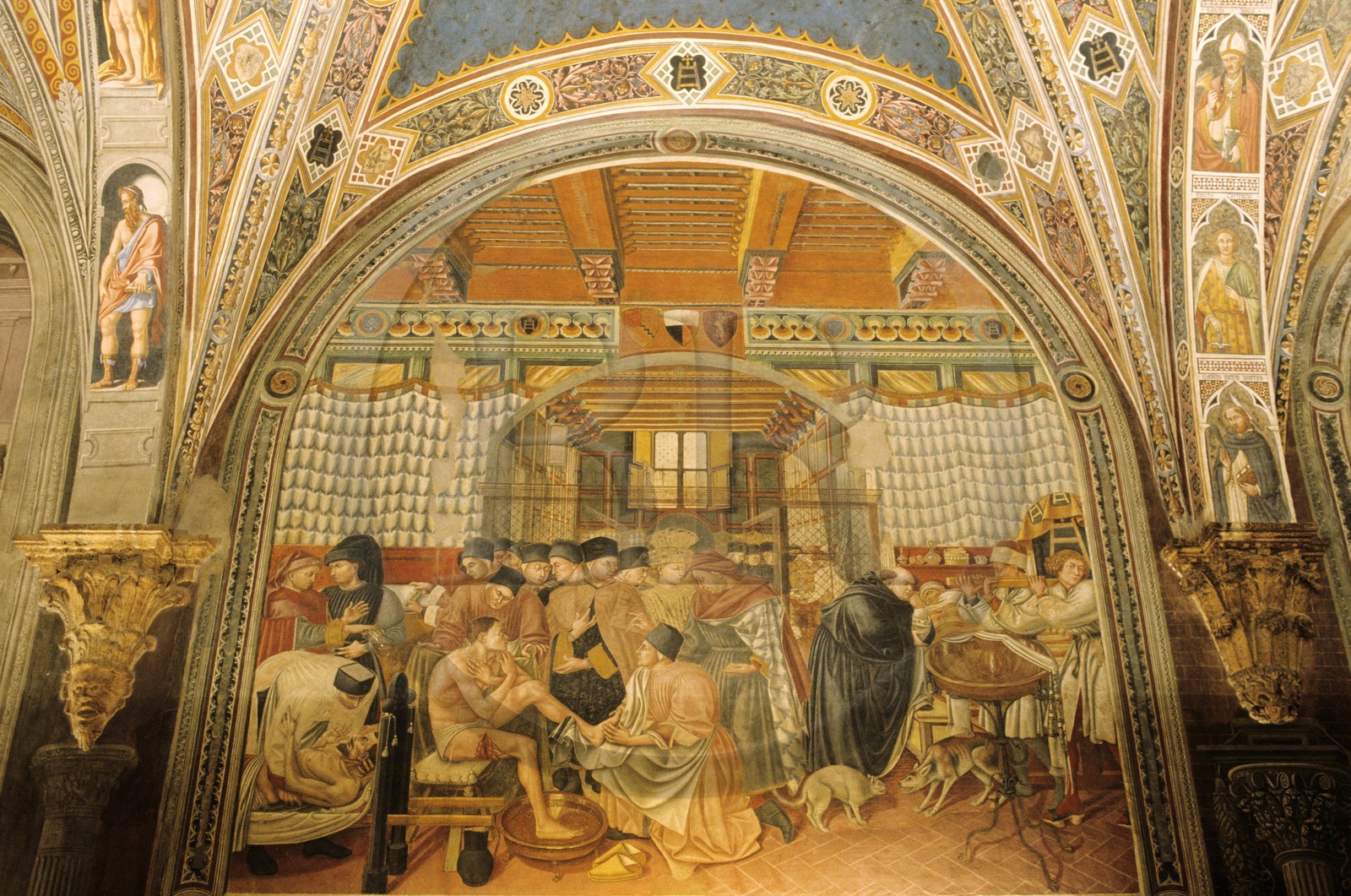 Italie, Toscane, Sienne, Hôpital de Santa Maria della Scala Fresque de Dominico do Bartolo