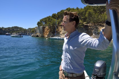 France, Bouches du Rhone, Cassis, National Park of the Calanques, Calanque de Port Miou (cove), Pascal Seillier port director