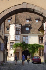 France, Haut Rhin, Riquewihr, labelled Les Plus Beaux Villages de France (The Most Beautiful Villages of France), nobles of Berckheim Court