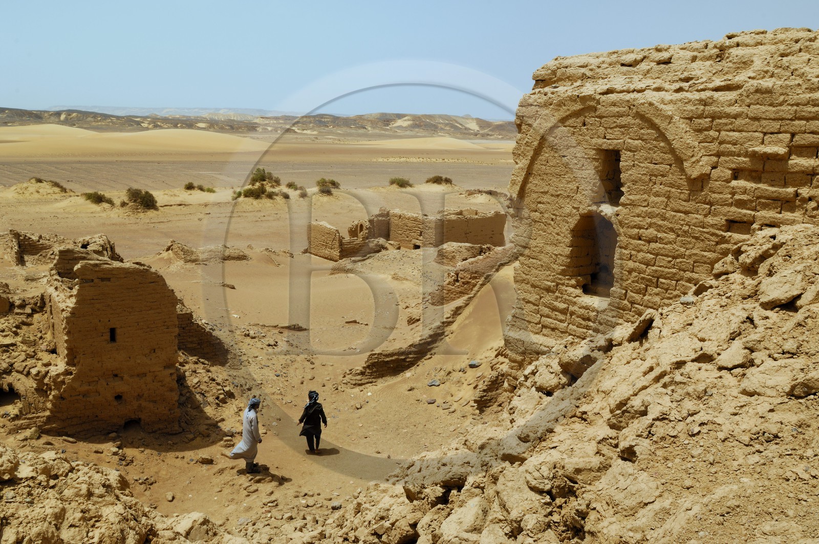 Egypte, Haute-Egypte, désert libyque, forteresse de Umm el-Dabadib au nord-est de Kharga
