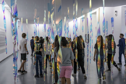 France, Vaucluse (84), Avignon, Collection Lambert, Musée d'Art Contemporain, Heaven (2010) oeuvre filet et plexiglas de l'artiste Miroslaw Balka